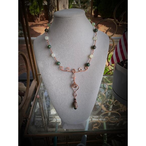 Artisan Wire Link Necklace Hand Hammered - Picture 9 of 10